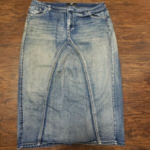Cato long denim skirt